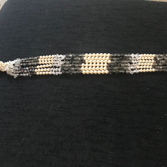 COLDWATER CREEK PEARL & CRYSTAL NECKLACE - Picture 6 of 6